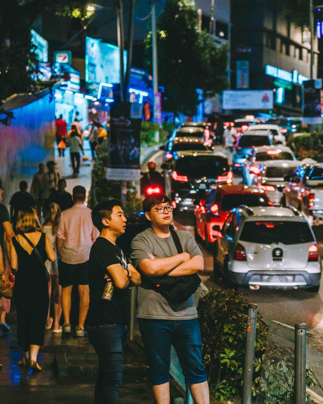 Busy night street, KL